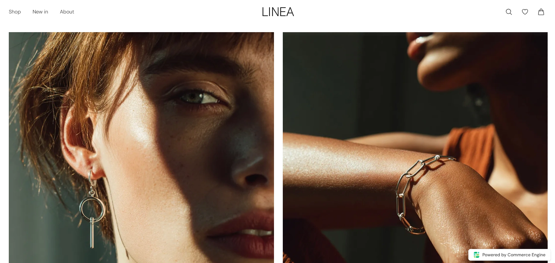 Linea storefront — jewellery & luxury template preview
